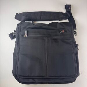 Victorinox Black Nylon Messenger Bag Crossbody Adjustable Strap Laptop Tablet